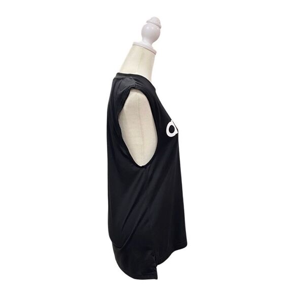 Adidas Black Sleeveless Tank with White Logo Graphic Size Small - Picture 3 of 11